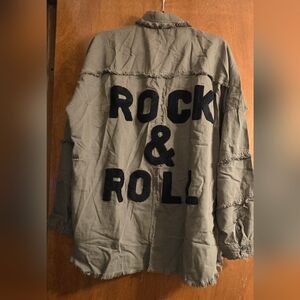 Elan Khaki Rock & Roll Shirt Jacket Shacket NWT Medium